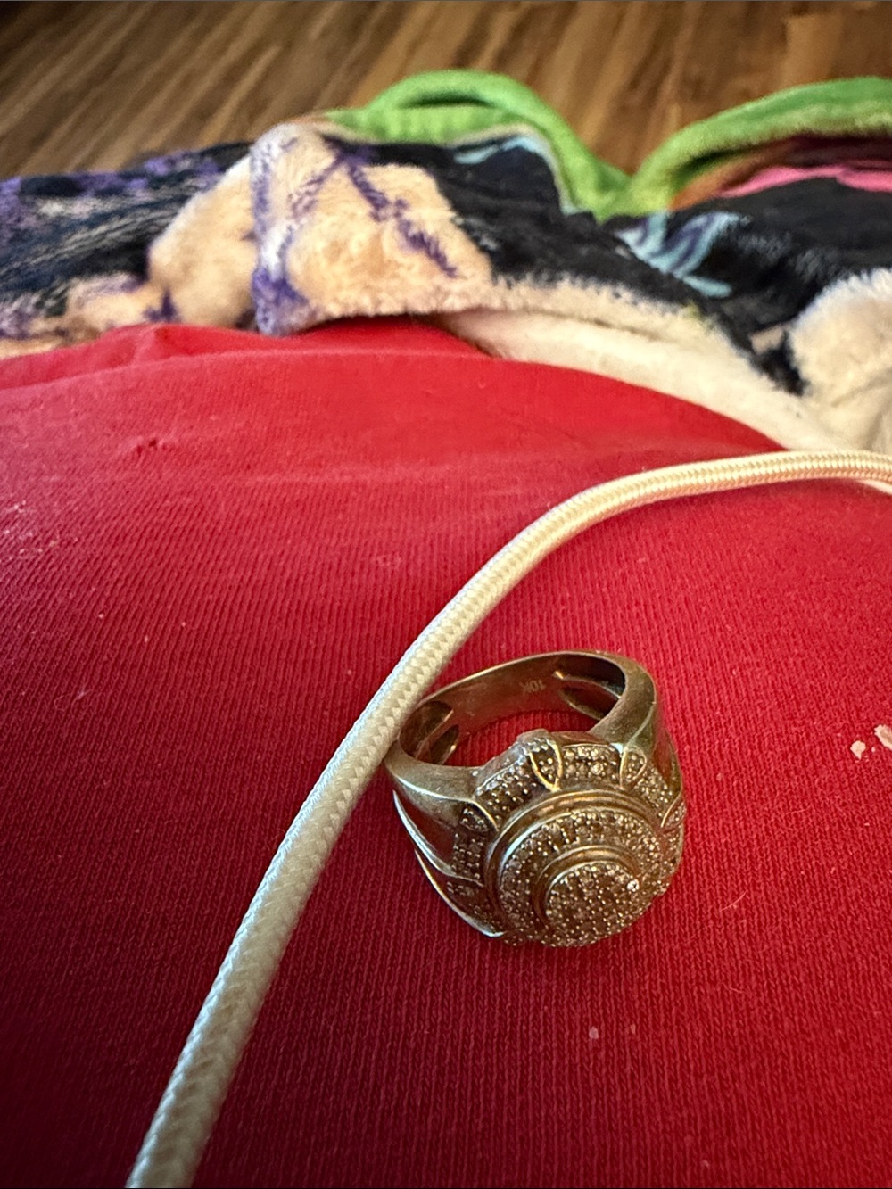 Men’s Pave Dome Cocktail Ring in Gold Tone az.11